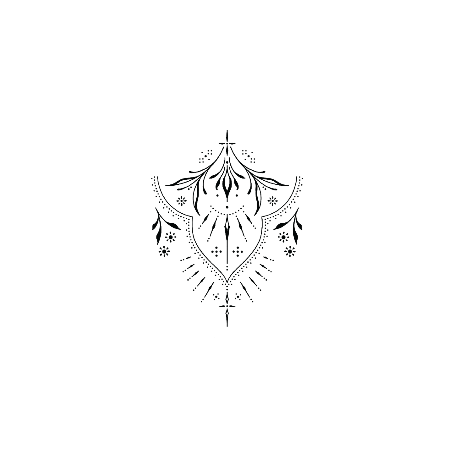 Oh My Ink temporary tattoo - Line Art Design V6