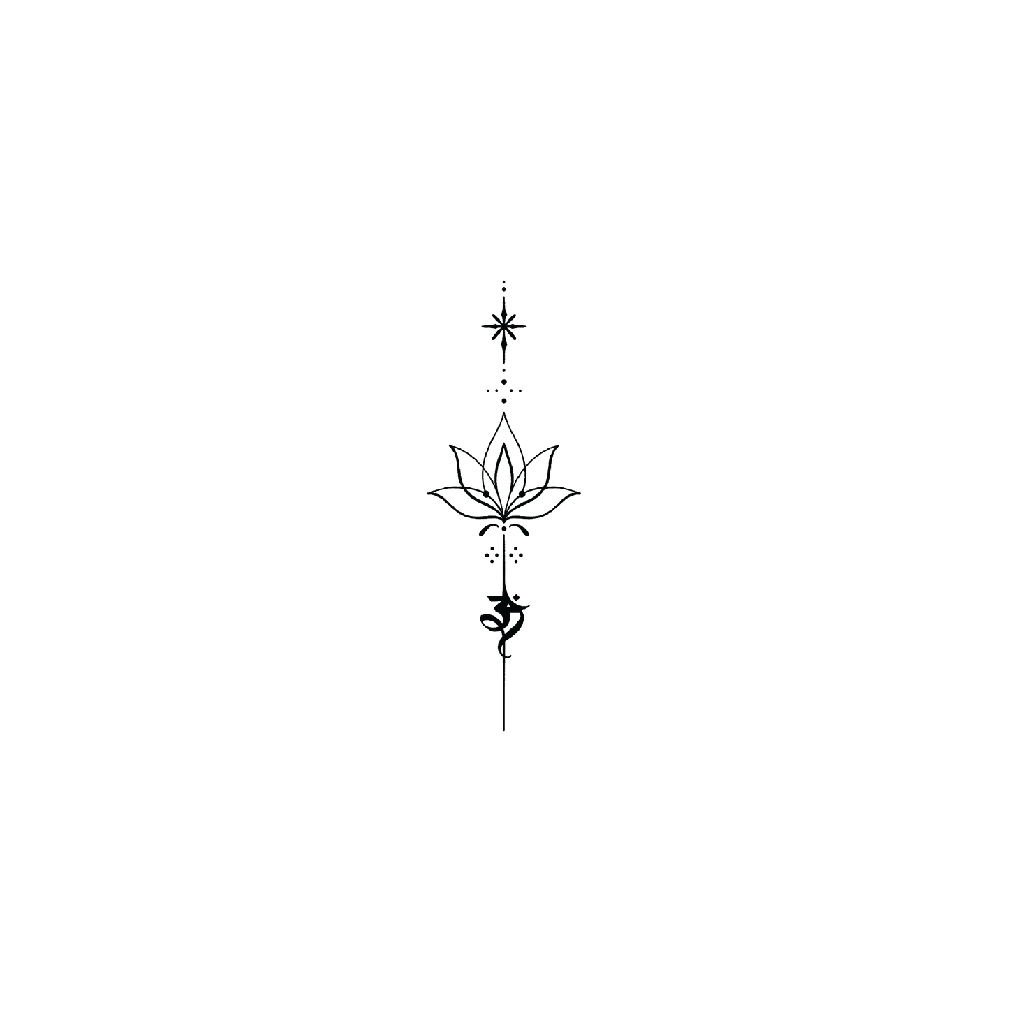 Oh My Ink temporary tattoo - Line Art Design V1
