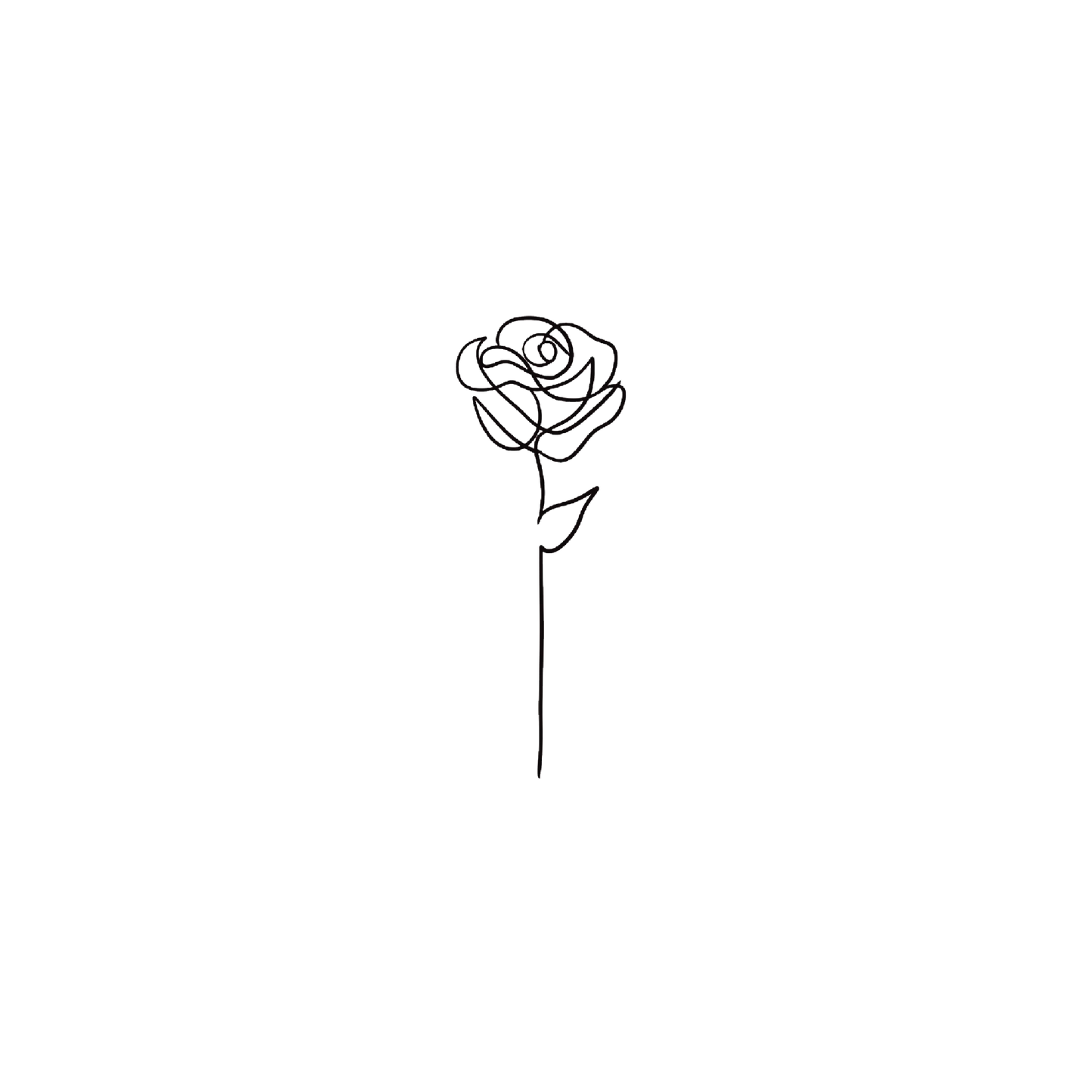 Oh My Ink temporary tattoo - Fine Line Rose 3