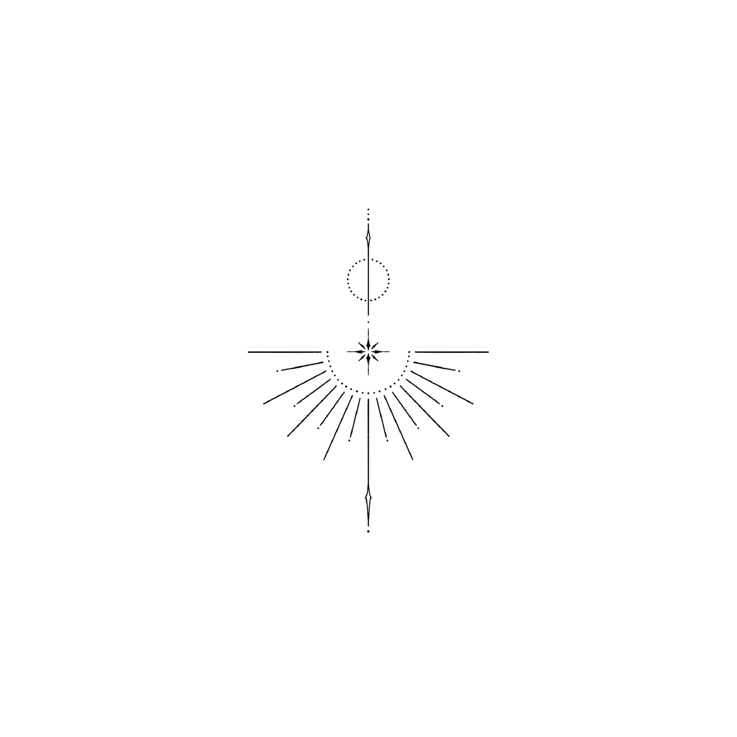 Oh My Ink temporary tattoo - Line Art Design V10