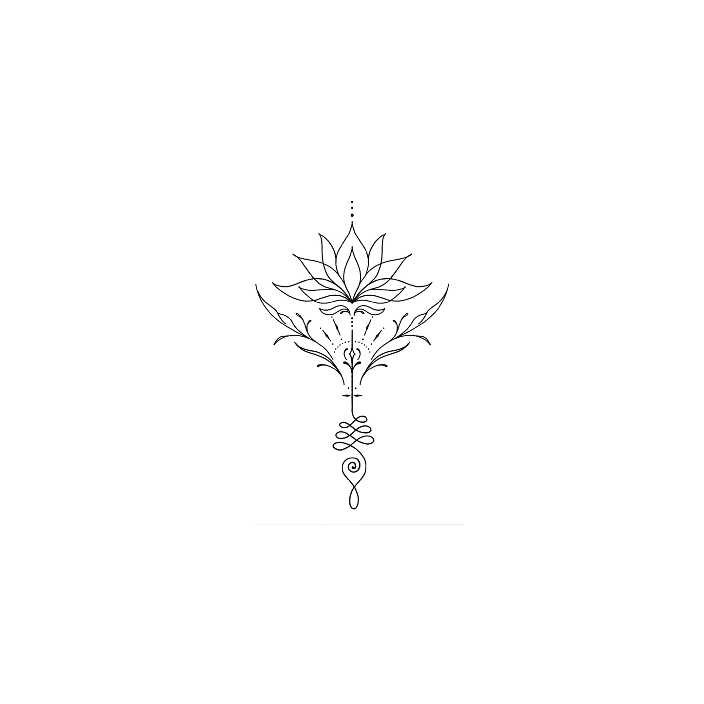 Oh My Ink temporary tattoo - Line Art Design V2