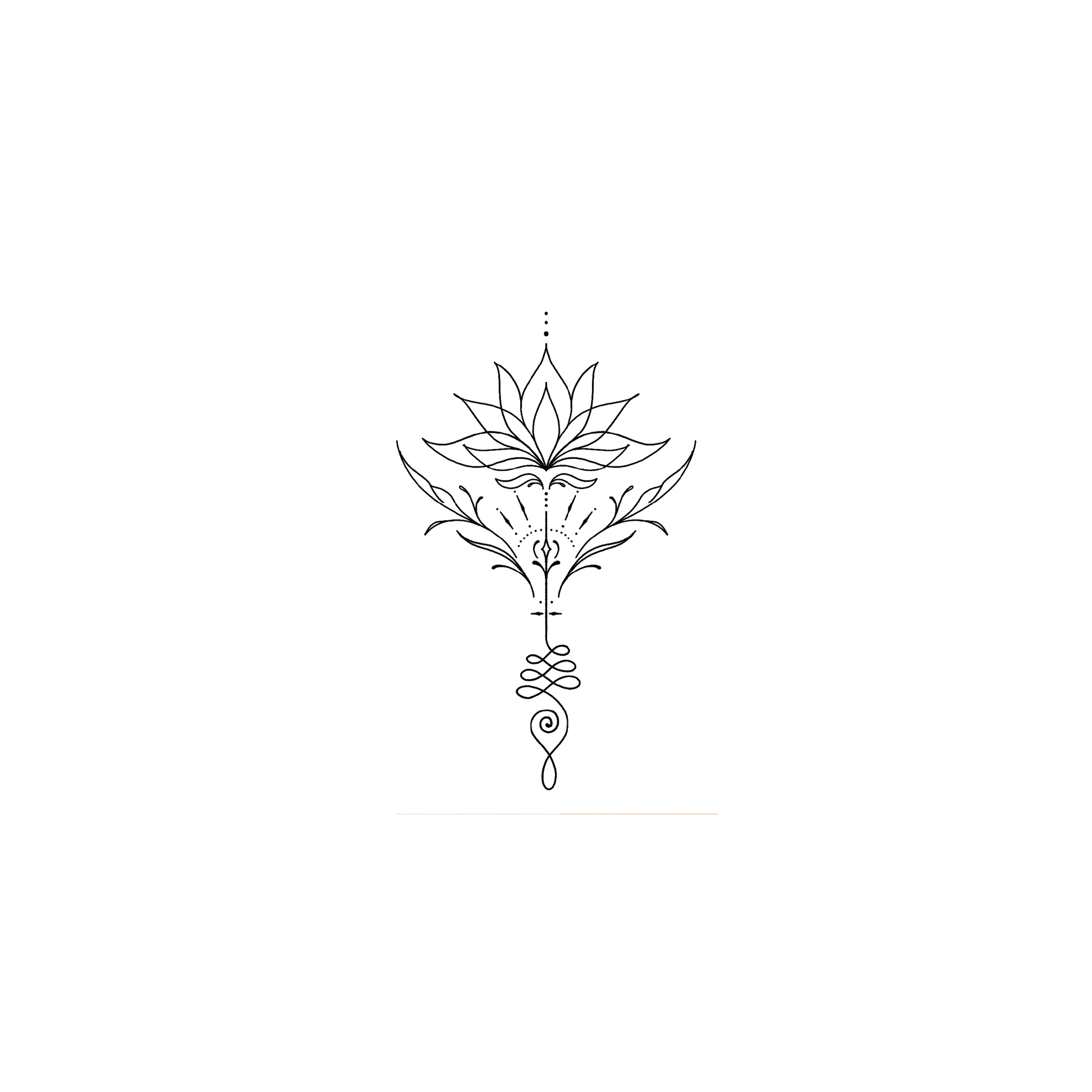 Oh My Ink temporary tattoo - Line Art Design V2