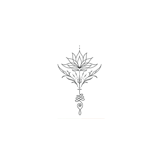 Oh My Ink temporary tattoo - Line Art Design V2