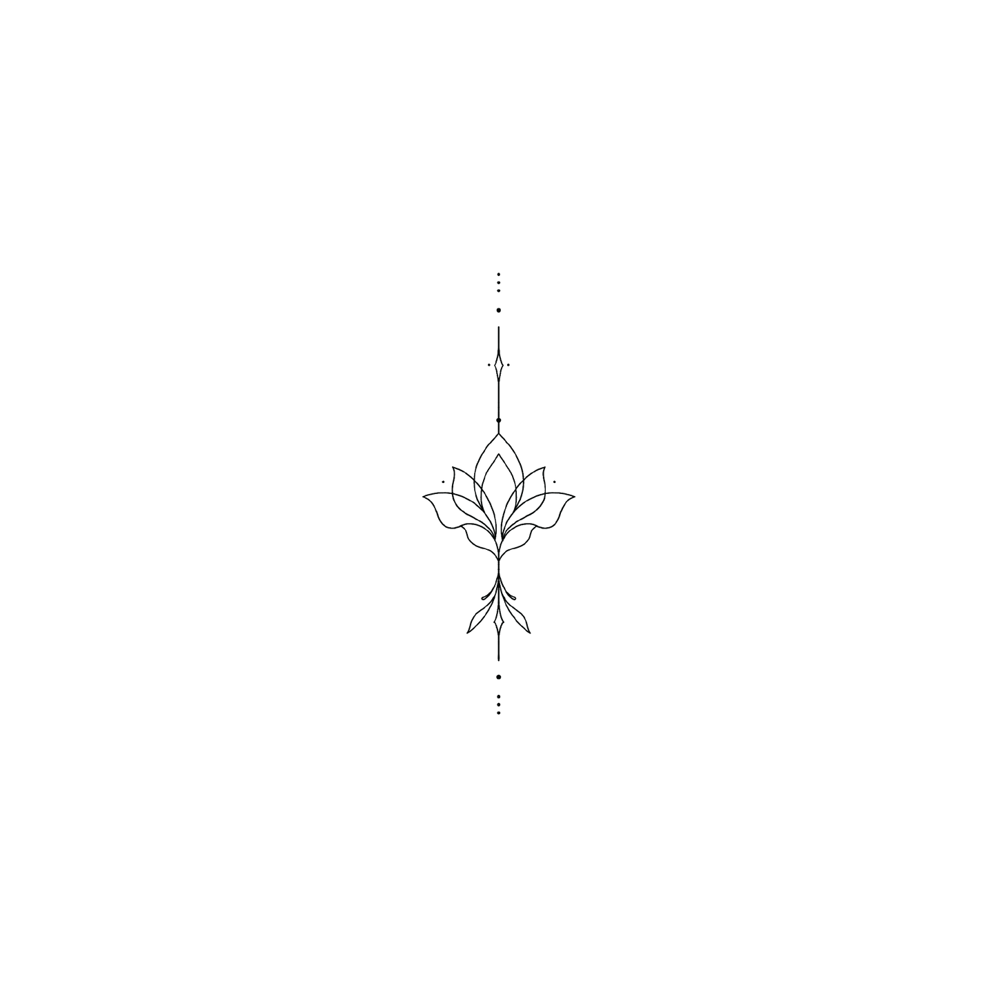 Oh My Ink temporary tattoo - Line Art Design V3
