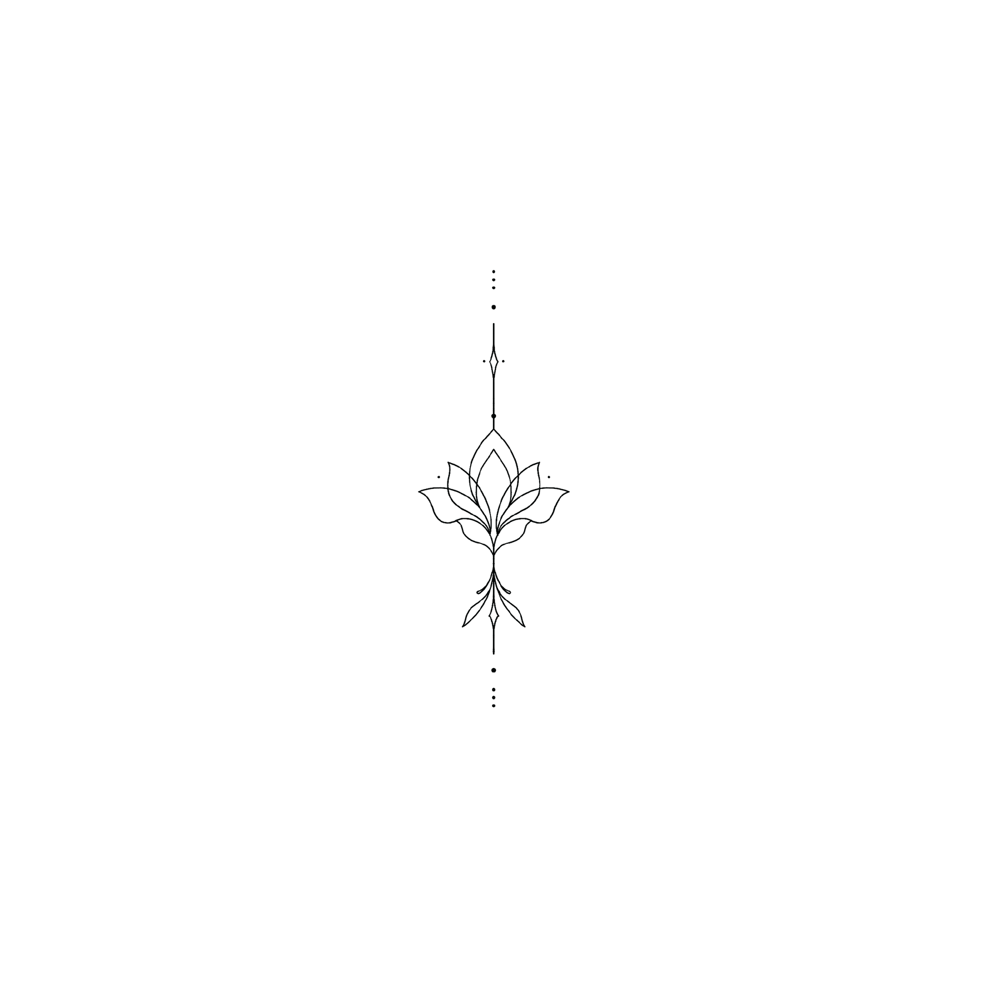 Oh My Ink temporary tattoo - Line Art Design V3