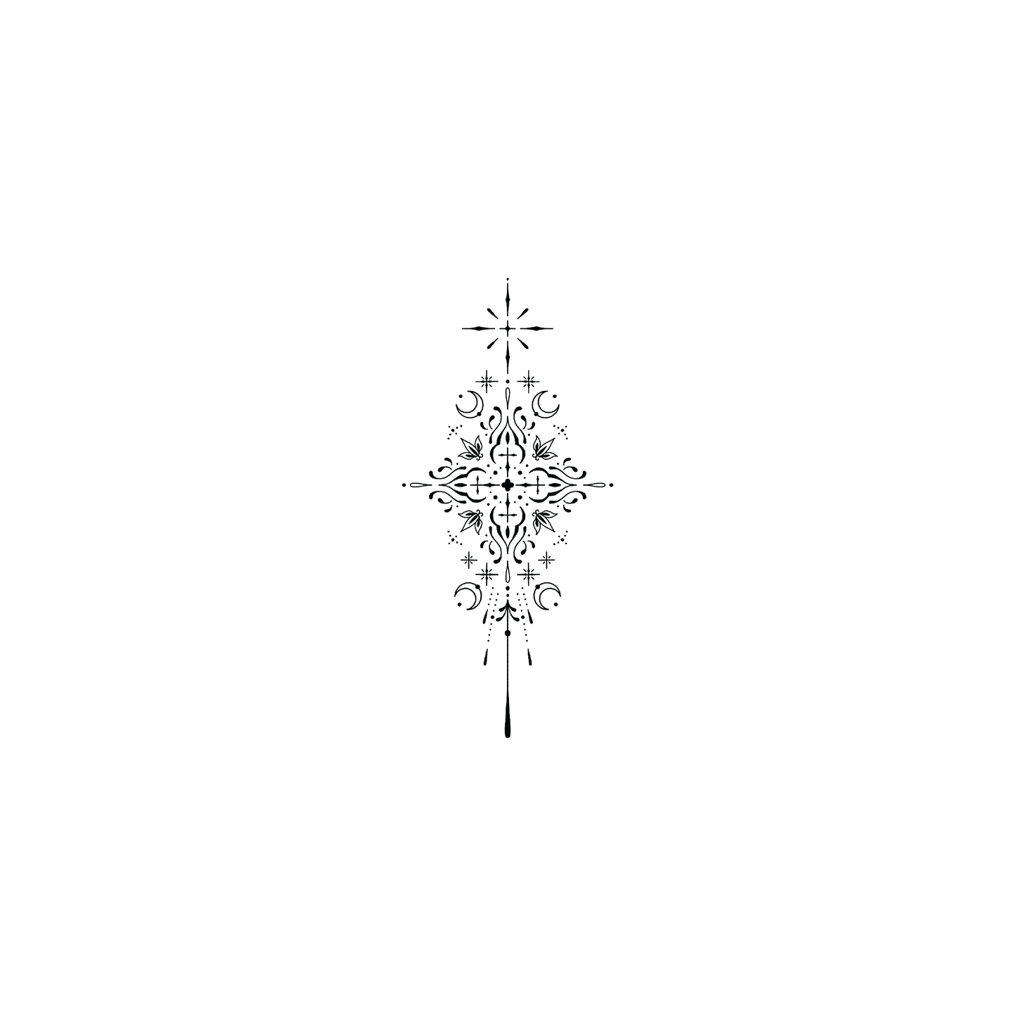 Oh My Ink temporary tattoo - Line Art Design V4