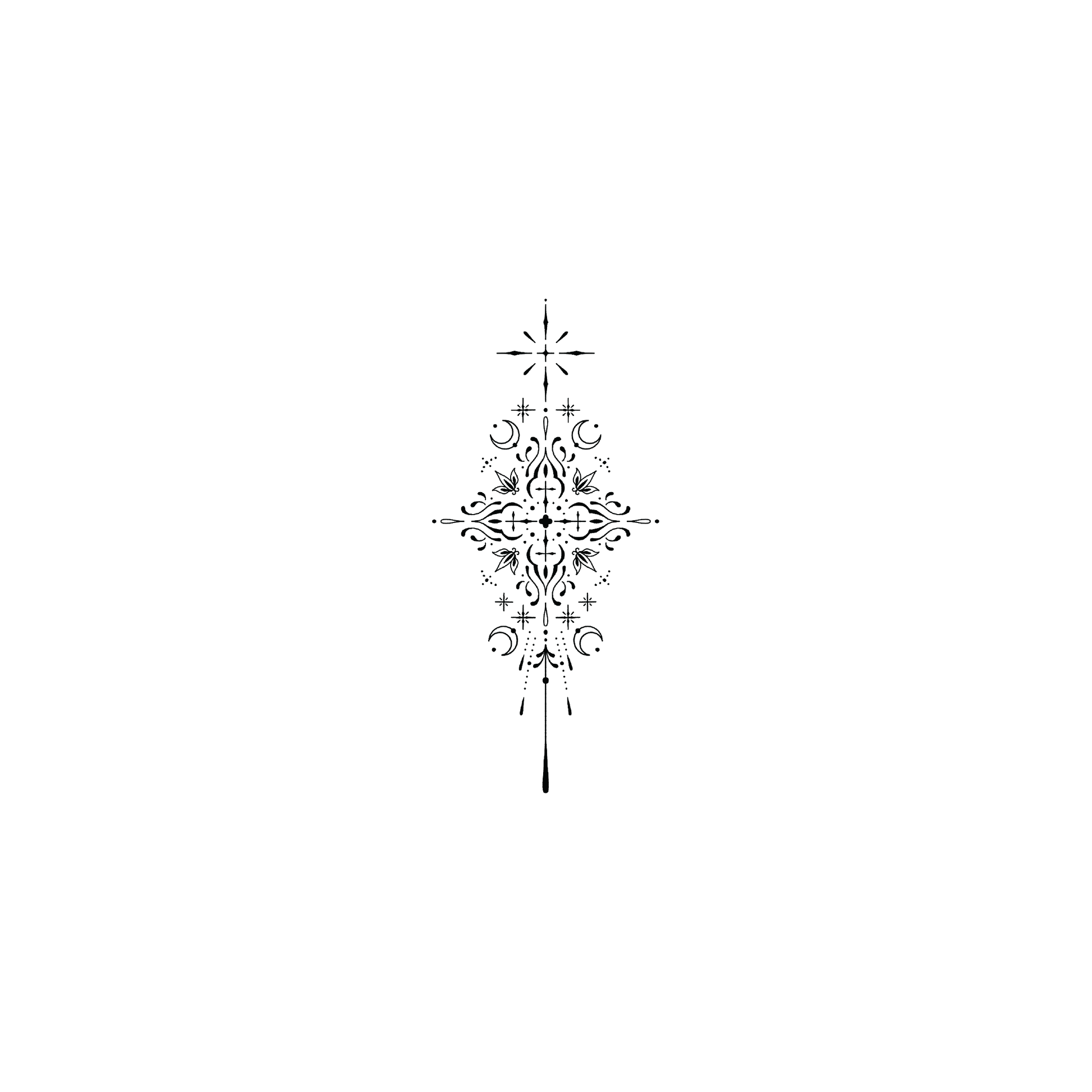 Oh My Ink temporary tattoo - Line Art Design V4