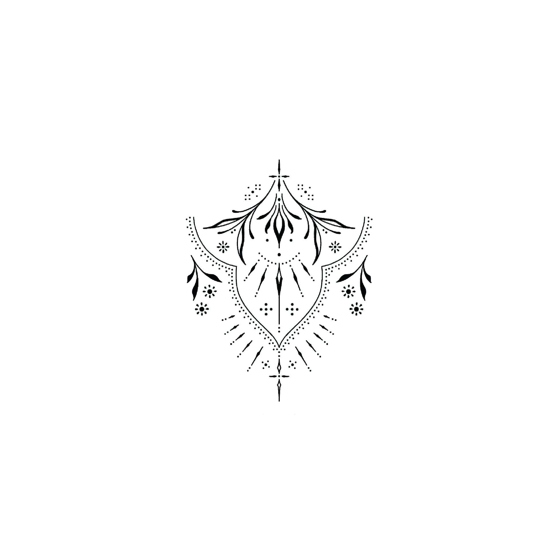 Oh My Ink temporary tattoo - Line Art Design V6