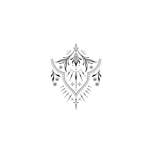 Oh My Ink temporary tattoo - Line Art Design V6