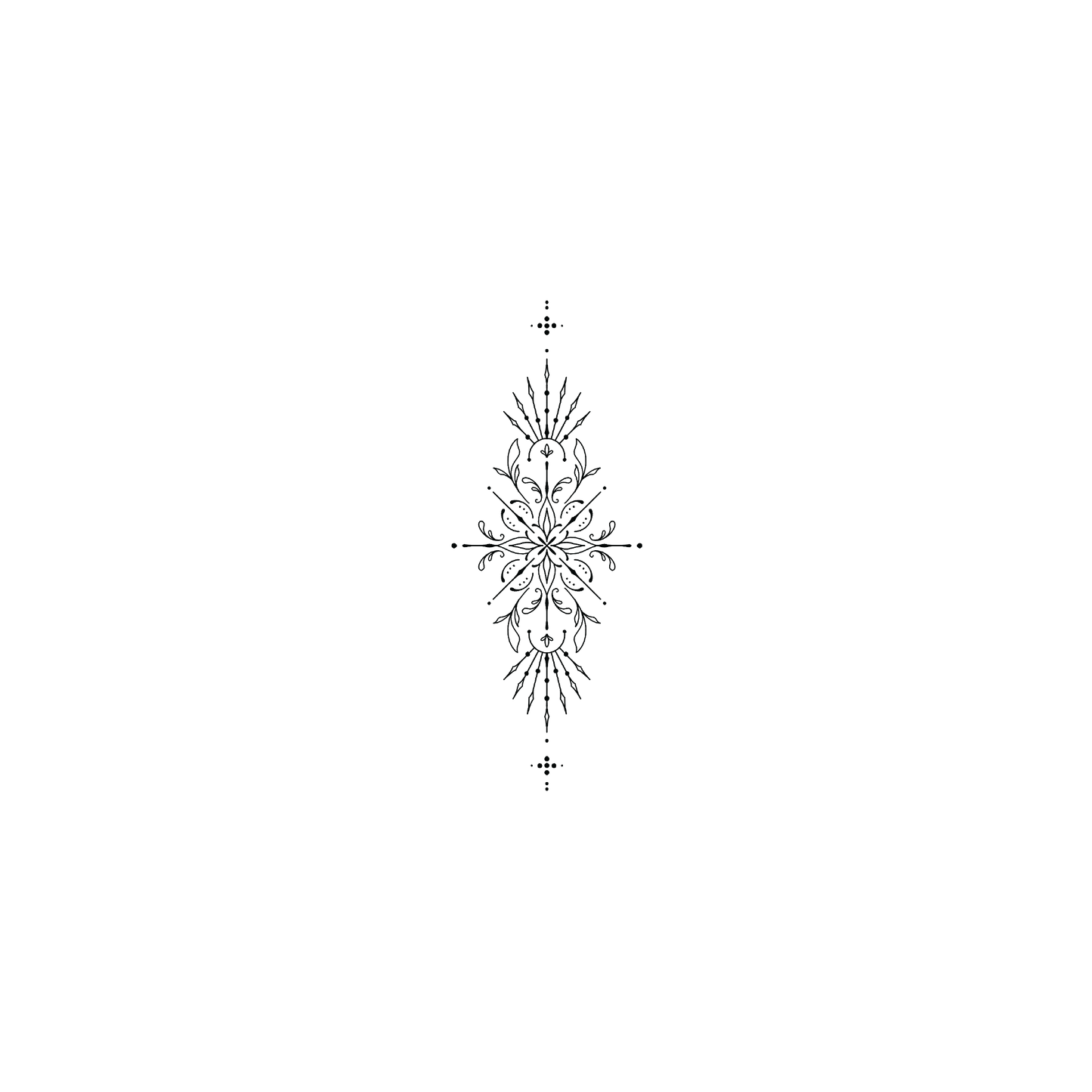 Oh My Ink temporary tattoo - Line Art Design V7