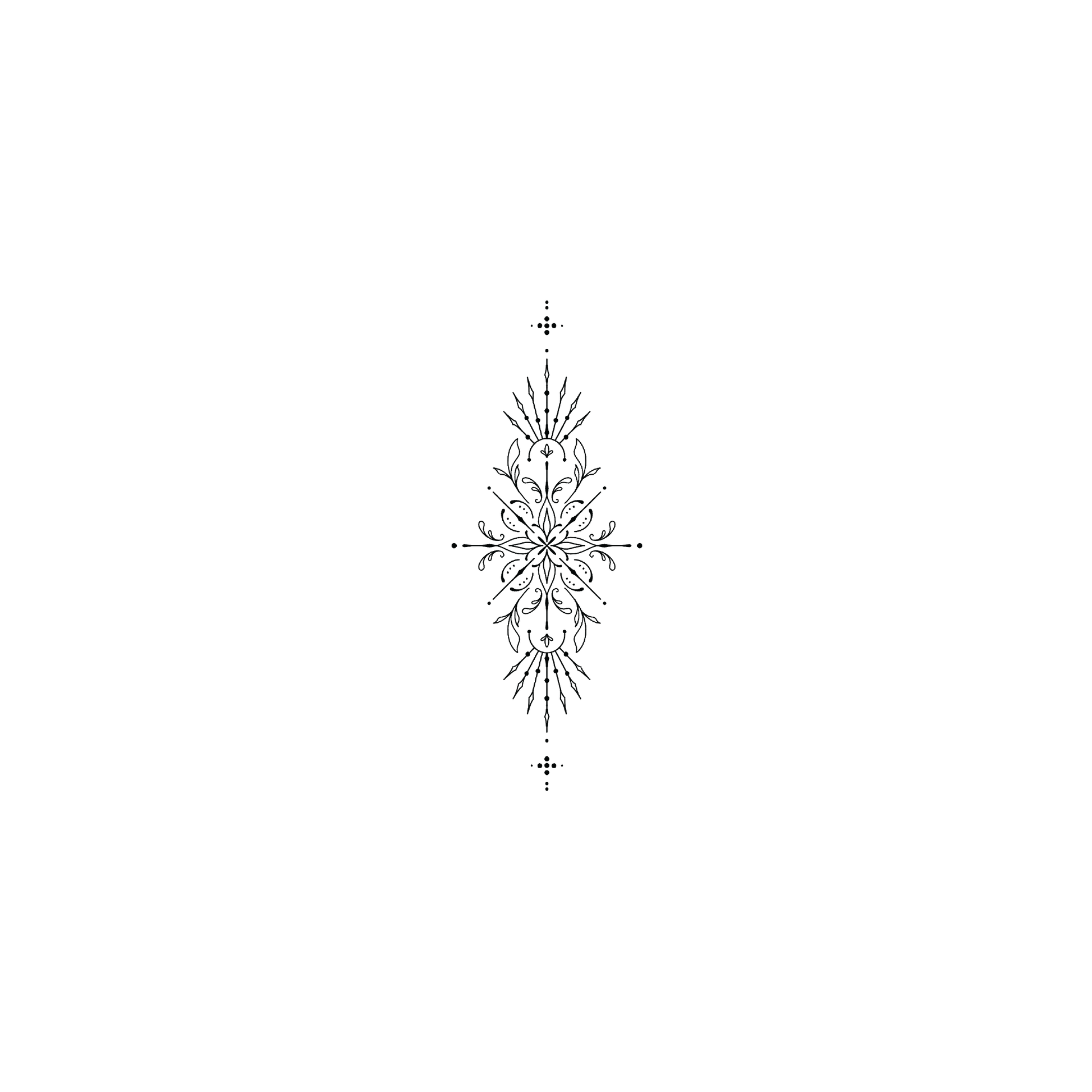 Oh My Ink temporary tattoo - Line Art Design V7