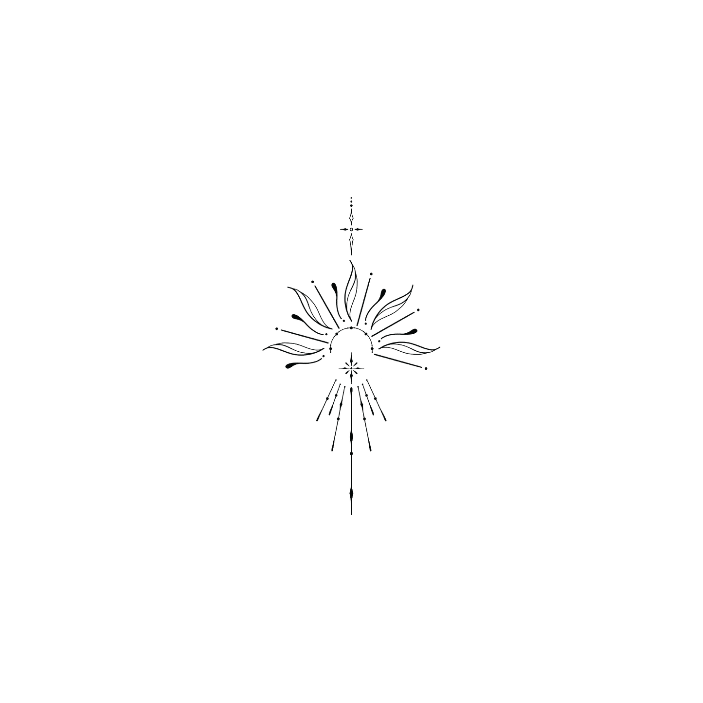 Oh My Ink temporary tattoo - Line Art Design V8