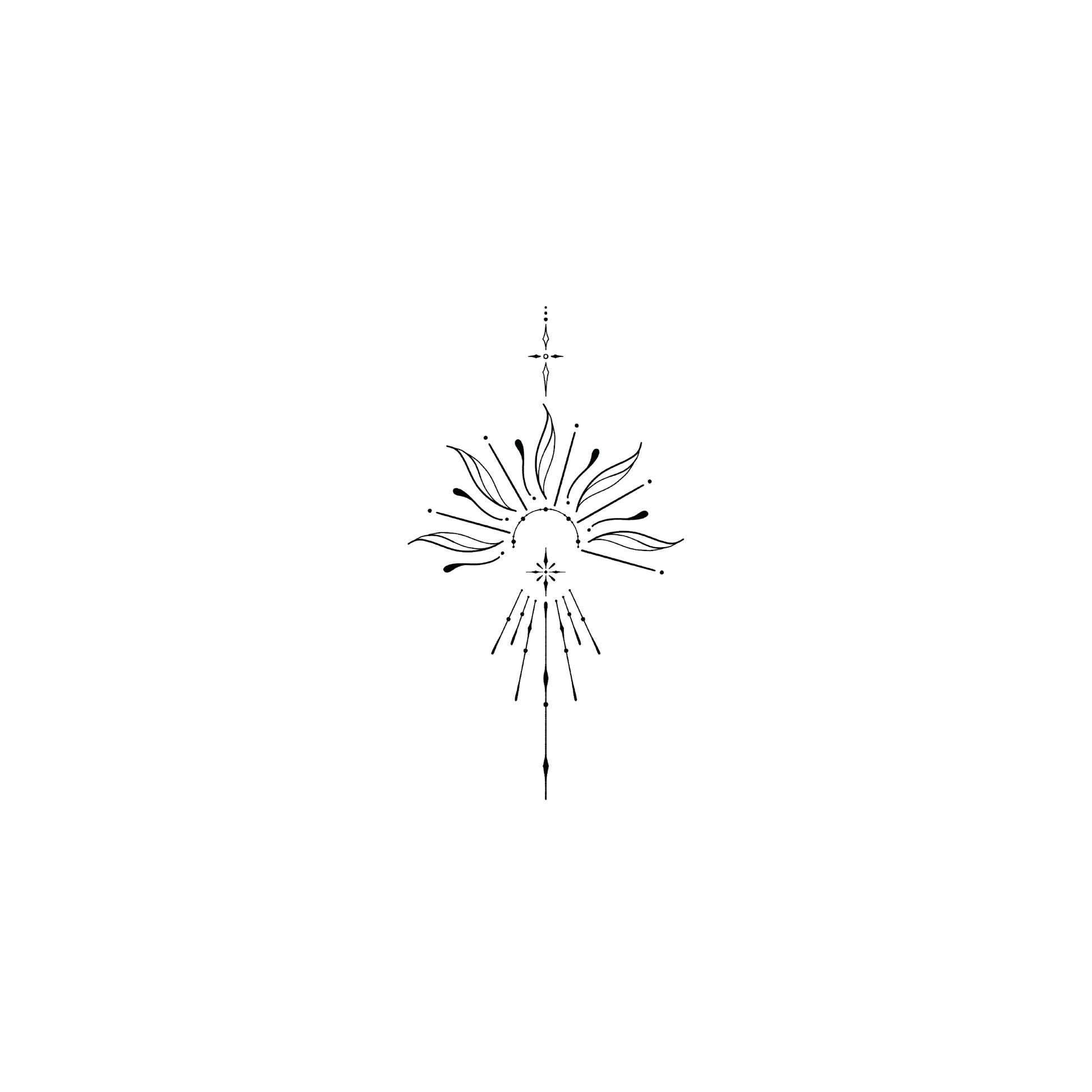 Oh My Ink temporary tattoo - Line Art Design V8