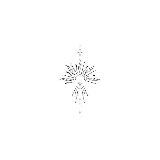 Oh My Ink temporary tattoo - Line Art Design V8