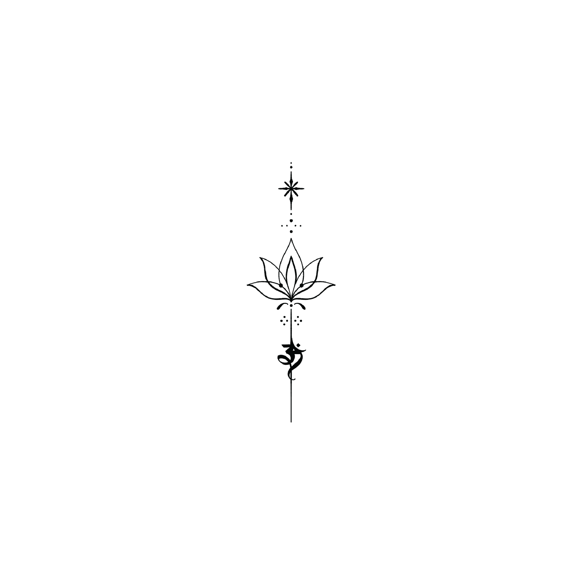 Oh My Ink temporary tattoo - Line Art Design V1
