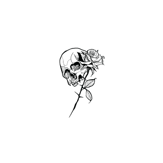Oh My Ink temporary tattoo - Skull x Rose