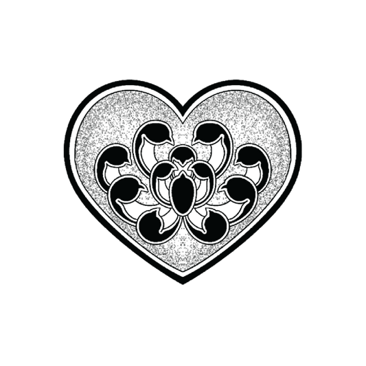 Mirror Tattoo - TJ - Heart with Chrysanthemum