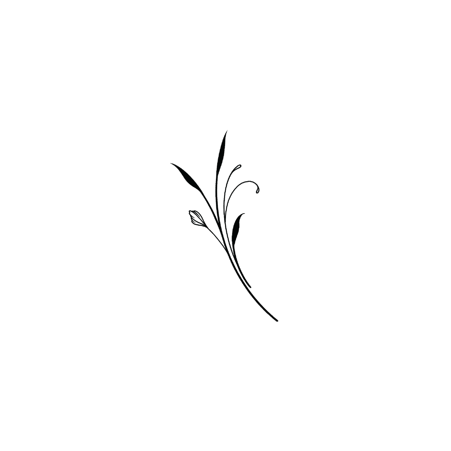 Oh My Ink temporary tattoo - Fine Line Leaf 4