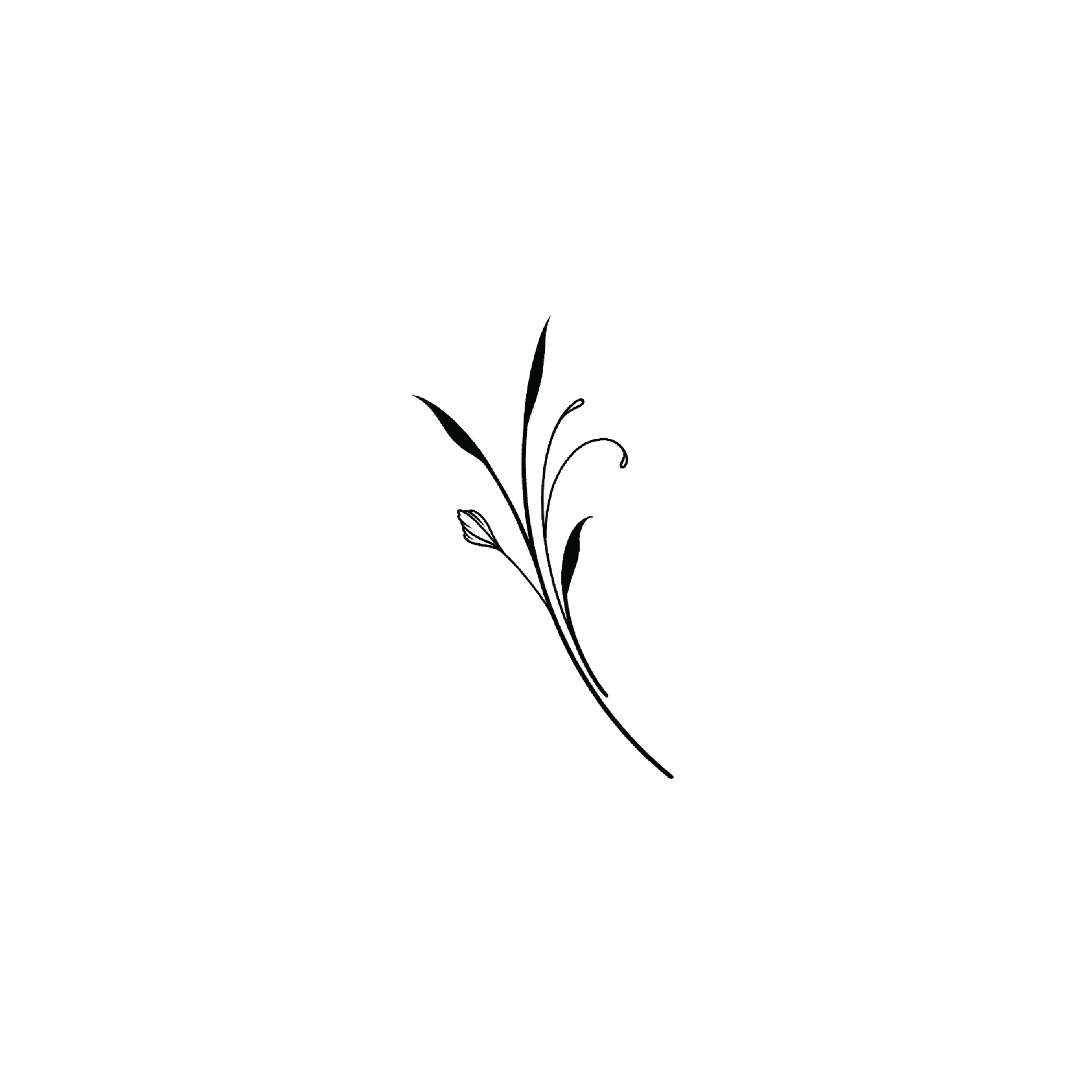 Oh My Ink temporary tattoo - Fine Line Leaf 4