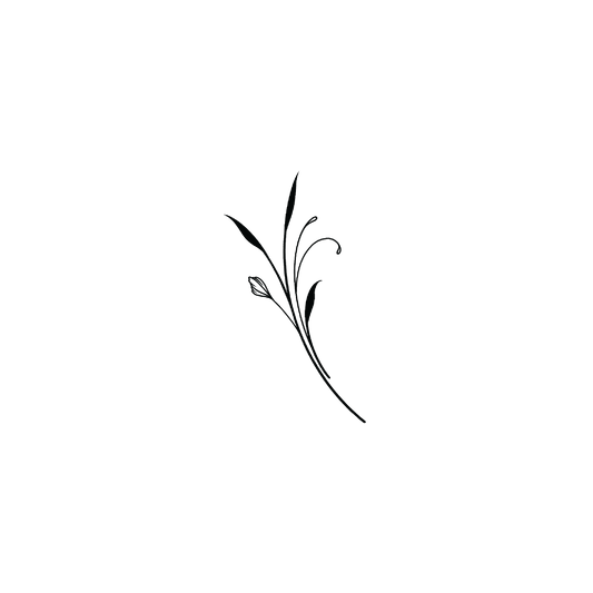 Oh My Ink temporary tattoo - Fine Line Leaf 4