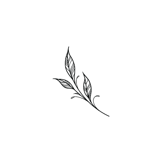 Oh My Ink temporary tattoo - Fine Line Leaf 1