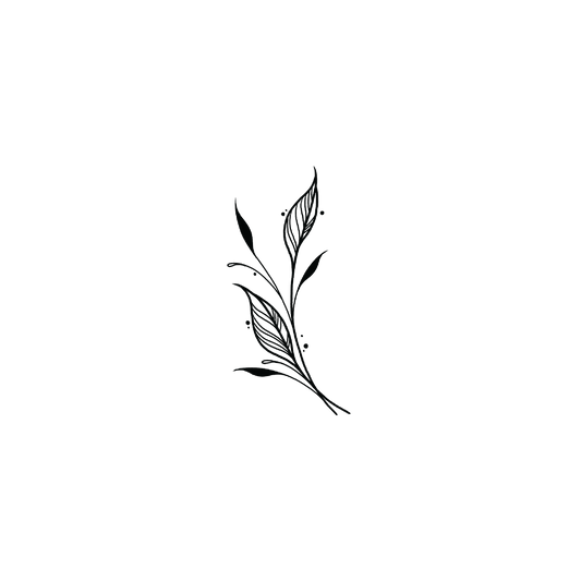 Oh My Ink temporary tattoo - Fine Line Leaf 2