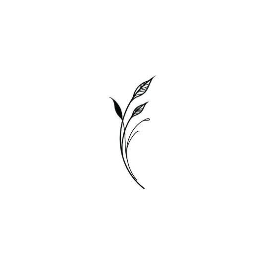Oh My Ink temporary tattoo - Fine Line Leaf 3