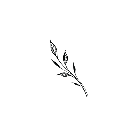 Oh My Ink temporary tattoo - Fine Line Leaf 8