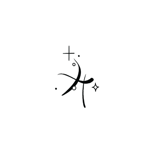 Oh My Ink temporary tattoo - Pisces with Stars