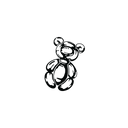 Oh My Ink temporary tattoo - Teddy Bear Balloon